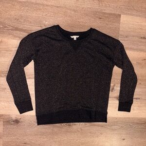 American Eagle Outfitters Black Sparkle Sweatshirt